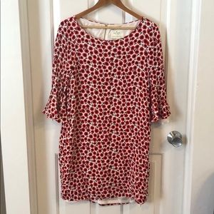 Kate spade lined poppy dress with ruffle sleeves